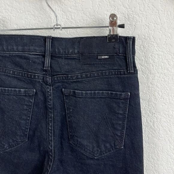 MOTHER Denim High Waisted Runway Jeans in Who's Sorry Now Black Faded NWT - Picture 6 of 11